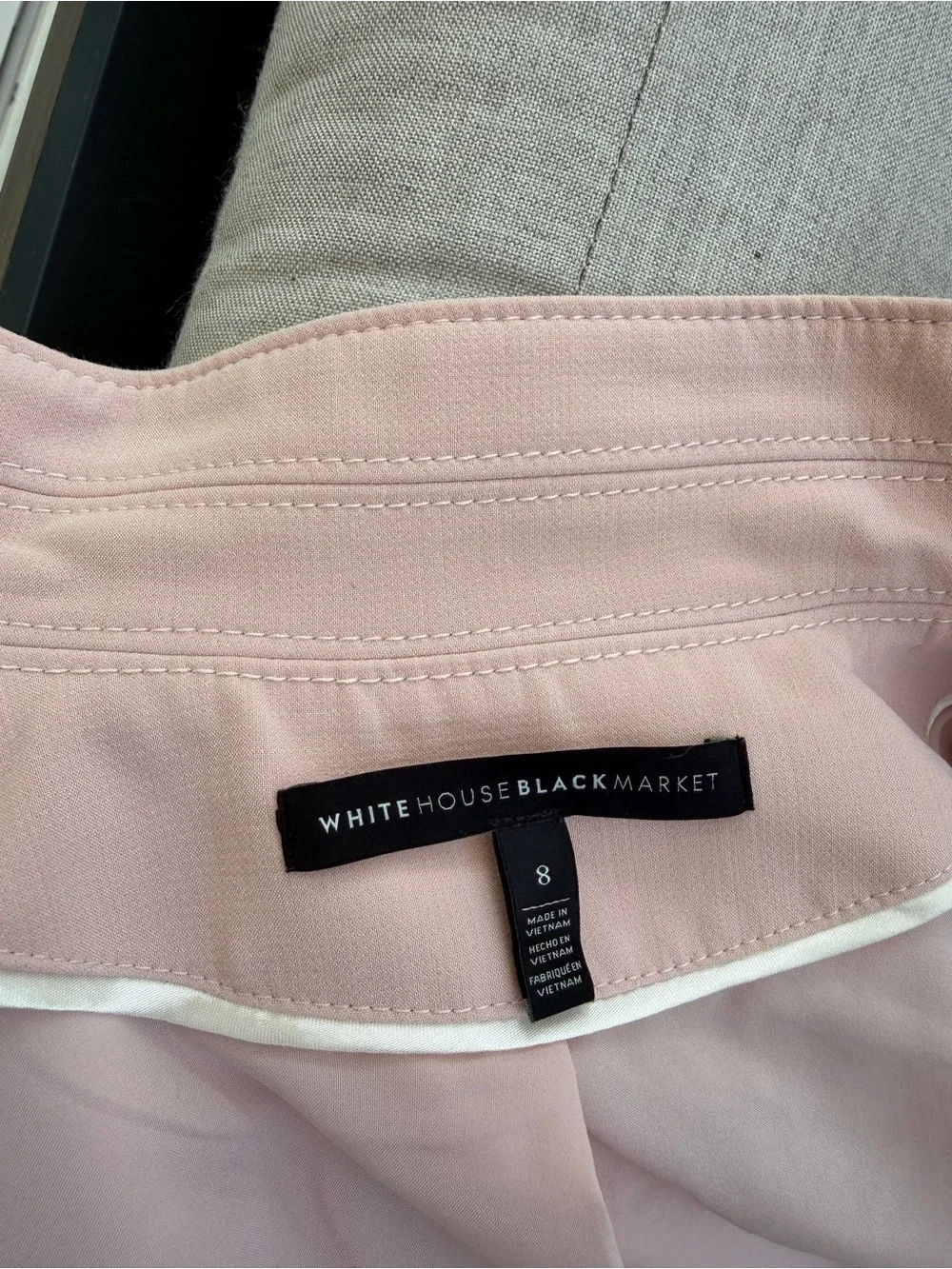 White House Black Market Blush Pink Moto Jacket Blazer – Size 8 - Picture 16 of 17